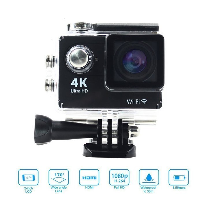 Zuber Ultra 4K Wifi Waterproof Action Camera 2.0 inch DV Camcorder Sport Camera for IOS and Android
