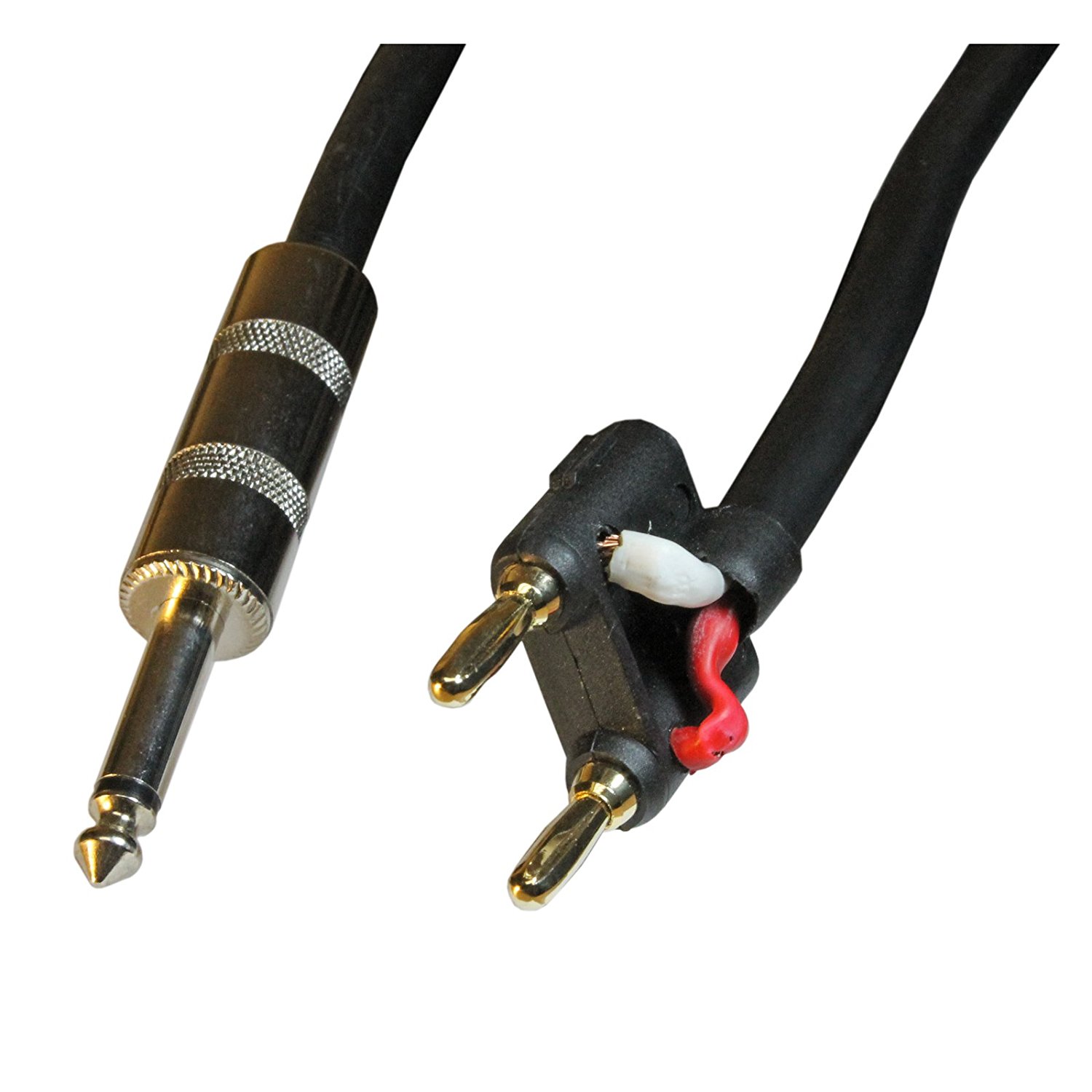 12 Gauge Speaker Cable With Banana And Quarter Inch 1 4 Connectors 12 Gauge Speaker Cable With Banana And Quarter Inch 1 4 Connectors