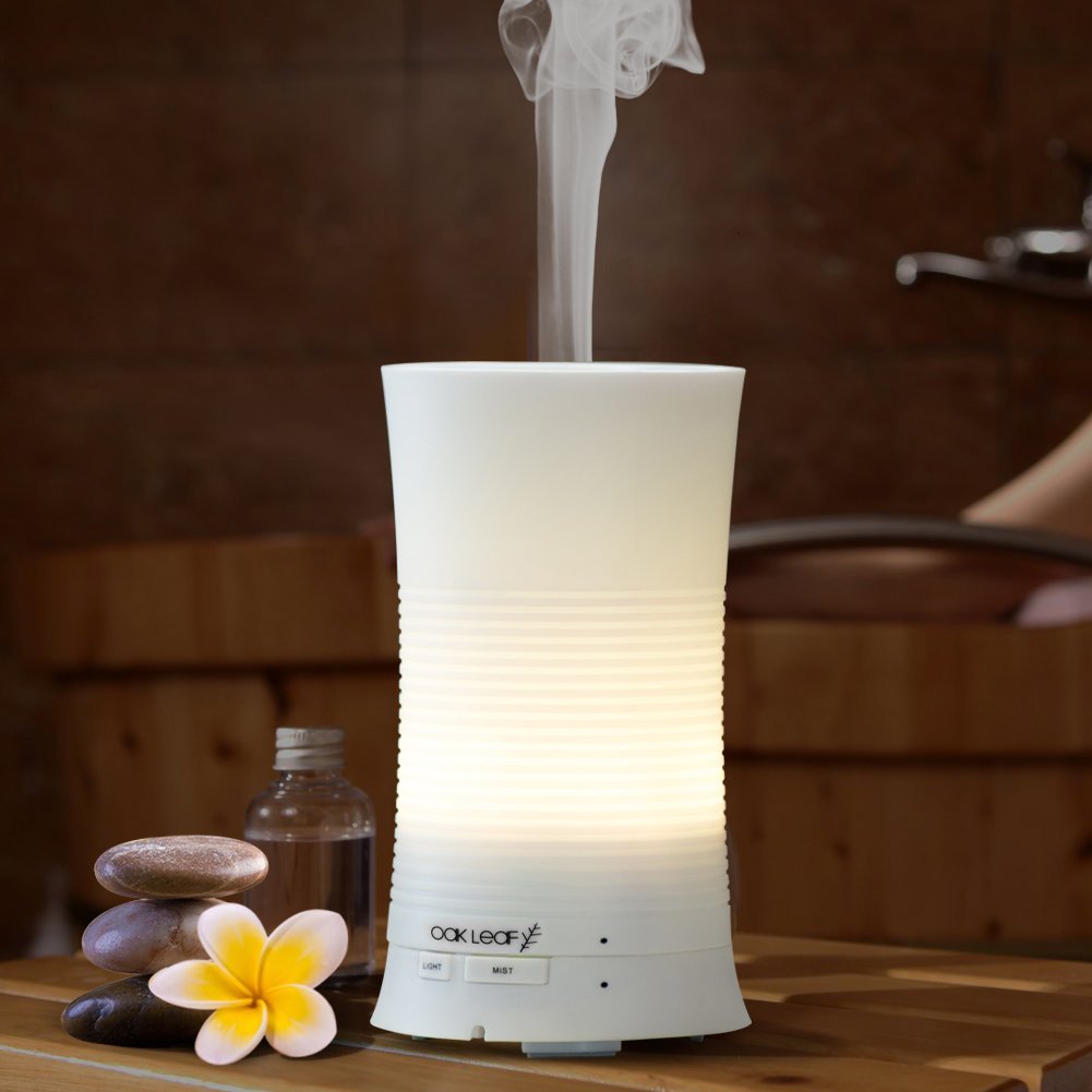 Aromatherapy Essential Oil Diffuser, Oak Leaf 100ml Ultrasonic Mini Cool Mist Aroma Air