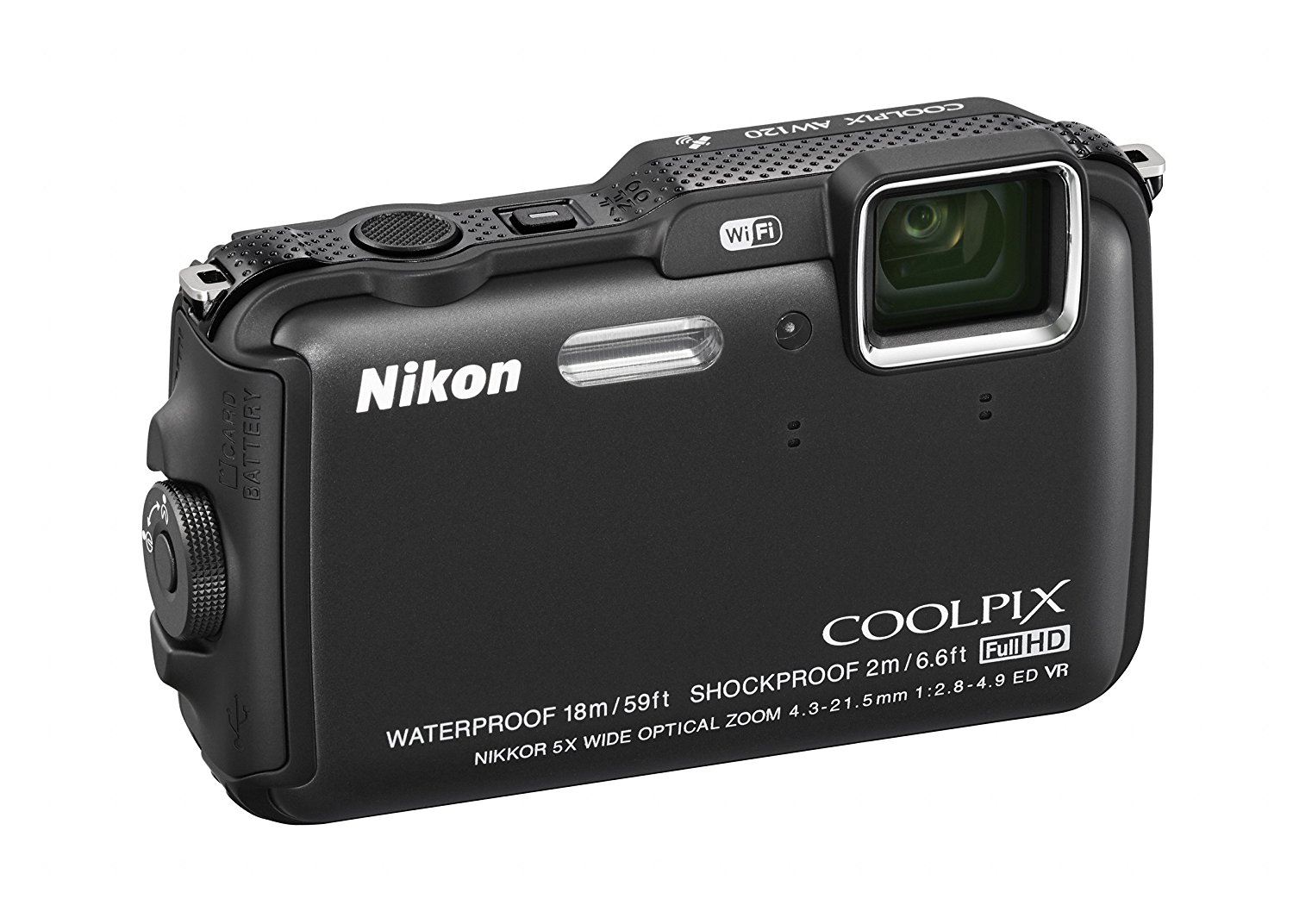 Nikon Coolpix Aw120 161 Mp Wi Fi And Waterproof Digital Camera With Gps And Full Hd 1080p Video 4547
