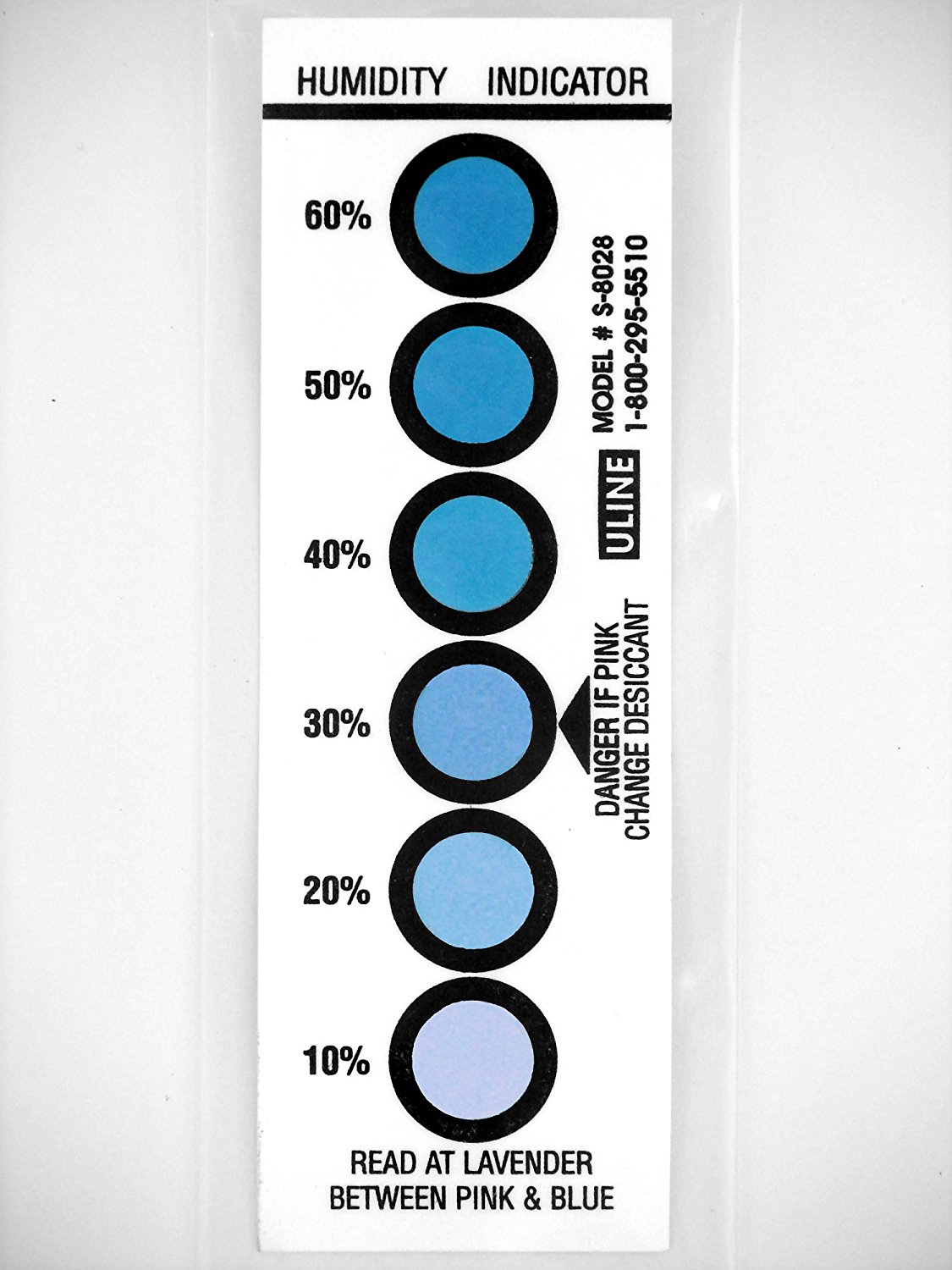 Humidity Indicator Cards, 10%, 20%, 30%, 40%, 50%, 60% - 10 Pack free ...