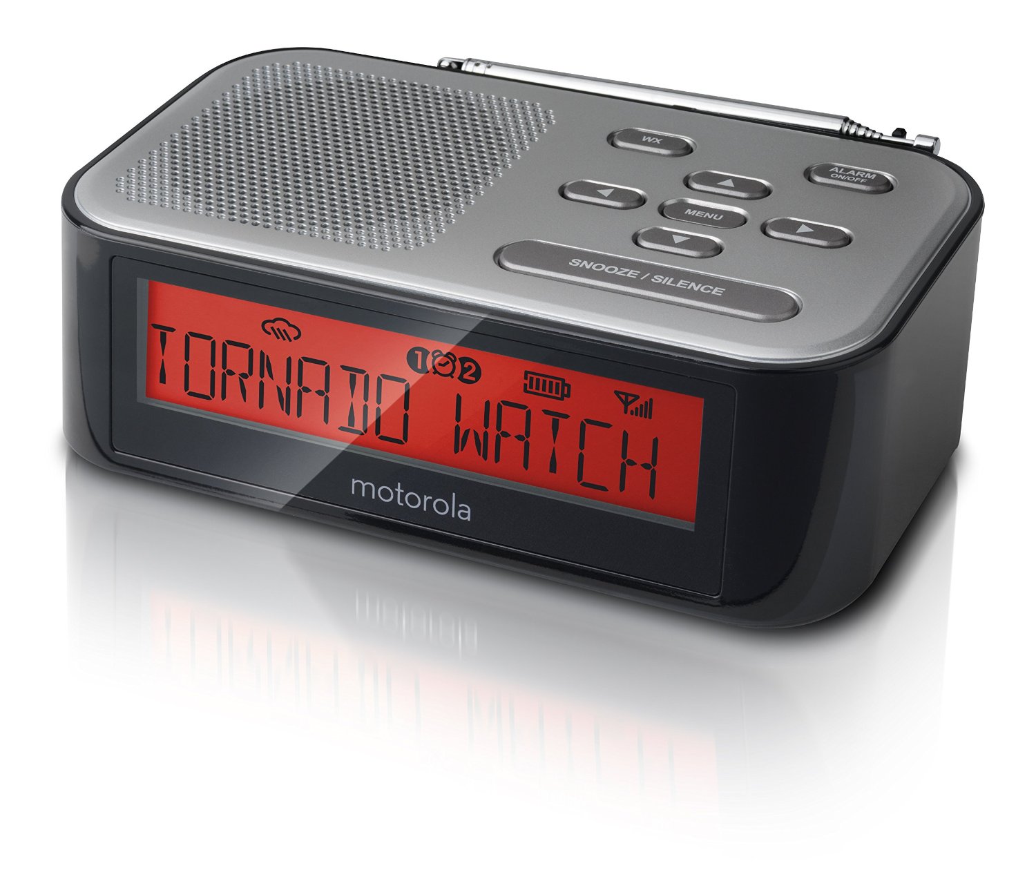 Motorola MWR822 Weather Alert Radio & Alarm Clock with AM/FM (Black ...