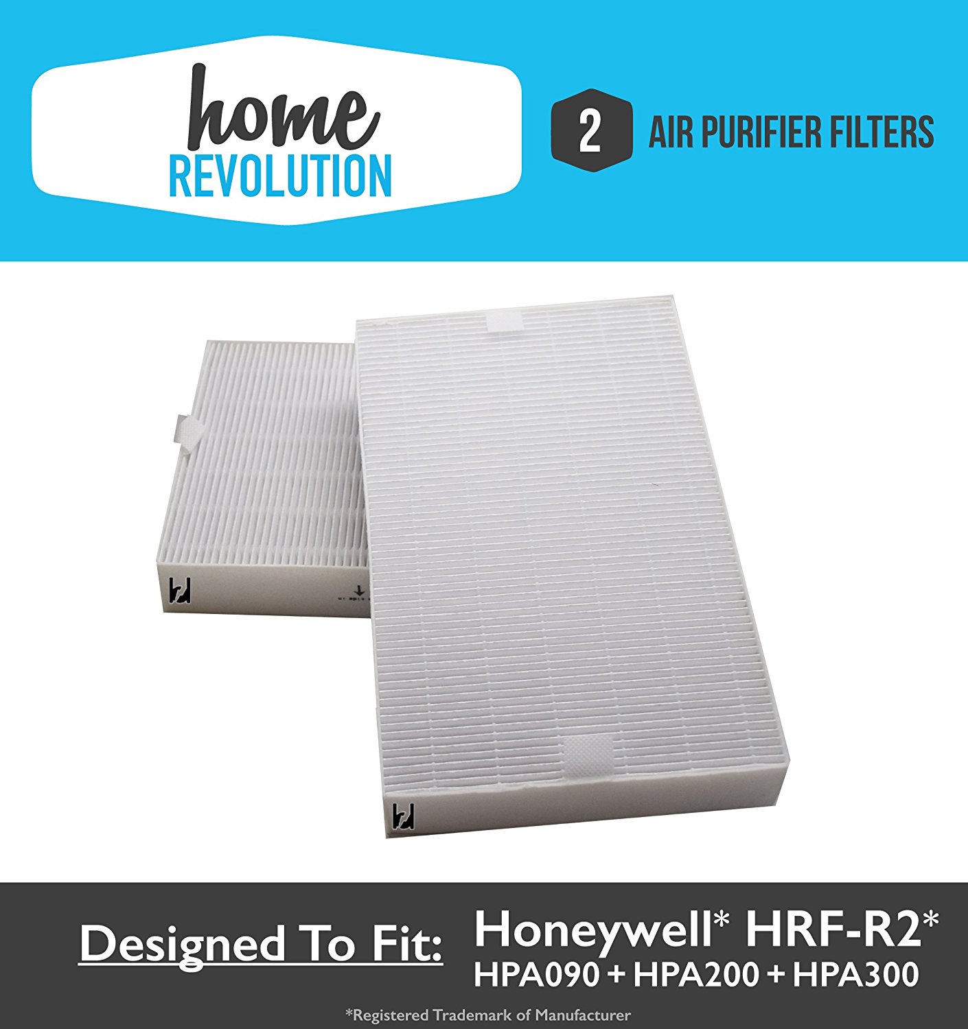 Honeywell HRFR2 2PK Replacement Air Purifier Filters; Fits HPA090