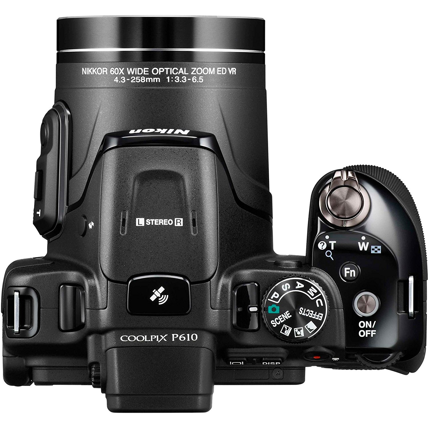 Nikon Coolpix P610 WiFi Digital Camera (Black) (Certified Refurbished