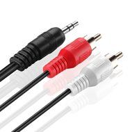TNP 3.5mm to RCA Audio Cable (1 Feet) Bi-Directional Male to Male Gold Plated Connector AUX Auxiliary Headphone... N2