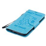 LG K7 Case, LG K7 Wallet Case,PHEZEN Cute Bear Don't Touch My Phone Design PU Leather Wallet Case Stand Flip Case... N5