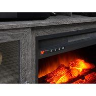 Gray Whalen Remote Control Barston Fireplace Media Console For TV's Up To 70" N3