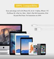 Kabel Leader Charger for iPhone, Strengthened Lightning to USB Cable Extra Long Charge Sync Data Cable Cord Wire... N2