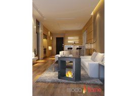 Moda Flame Porta Indoor Outdoor Ventless Bio Ethanol Fireplace White N2