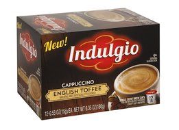 Indulgio English Toffee Cappuccino Single Serve for Keurig K-Cup Brewers, 12 Count (Pack of 6) N4