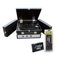 Pyle Turntable Record Player and Pre-Amplifier Package - PLTTB8UI Classical Vinyl Turntable Record Player With...