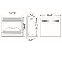 HomCom 1500W Free Standing Fireplace N3