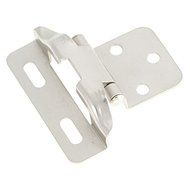 Hickory Hardware P60010F-SN Surface Self-Closing 1/4-Inch Overlay Hinge, Satin Nickel, 2-Pack by Hickory Hardware
