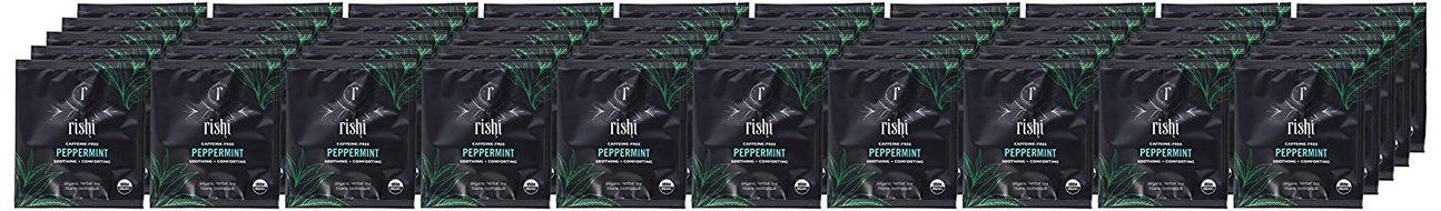 Rishi Tea Organic Tea Bags, Peppermint, 50 Count