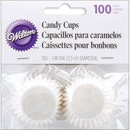 Wilton Candy Cups Coated Glassine, 1-Inch, White, 100-Pack