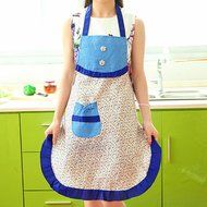 Spritech(TM) Lovely Long Sleeves Antifouling Cartoon Chef Apron for Home Restaurant and Hotel N4