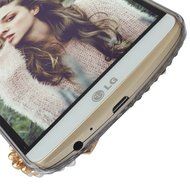 Spritech(TM) Bling Phone Case For LG G3 mini,3D Handmade Purple Crystal Silver Flower Pendant Accessary Design... N30