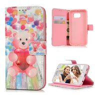 S6 Case,Samsung Galaxy S6 Case - Wallet 3D Effect Colorful Print Patterns Premuim PU Leather Soft TPU Inner Cover... N29