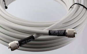 MPD Digital LMR400-W-PL259-100ft Radio Antenna Cable VHF &amp; AIS Coaxial with Silver Teflon UHF PL-259 , 100'