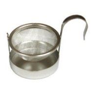 Tea Strainer - 2&quot; with Drip Pan, Stainless Steel (Pack of 5)