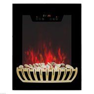 Wall Mount Tempered Glass Electric Fireplace Heat Touch Screen Timer 2 Setting N9