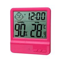 White Home/Office/ Car/Hospital/Factory/Baby's Room Standing/Hanging Temperature Humidity Measurement with Clock N2