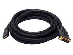 Monoprice 102285 15' 24AWG CL2 High Speed HDMI to DVI Adapter Cable with Net Jacket, Black