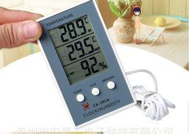 Surborder Shop Digital Lcd Thermometer Indoor/outdoor Thermometer Humidity Hygrometer with Clock N6