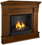 Chateau Corner Gel Fireplace in White N4