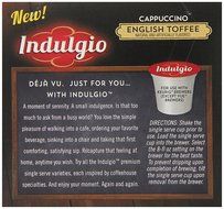 Indulgio English Toffee Cappuccino Single Serve for Keurig K-Cup Brewers, 12 Count (Pack of 6) N7