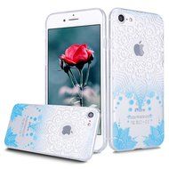 iPhone 7 Case, PHEZEN Henna Mandala Floral Design [Scratch Resistant] Clear TPU Bumper Case Soft Rubber Gel Silicone... N19