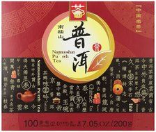 Pu Erh Tea (Premium) 100 Bags, by Tea King of China from the Famous Nannuoshan (Mountain) in Yunnan N2