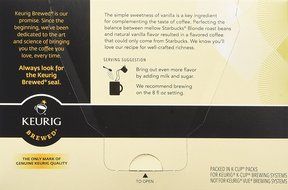 Starbucks Vanilla, K-Cup for Keurig Brewers, 60 Count N2