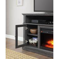 Gray Whalen Remote Control Barston Fireplace Media Console For TV's Up To 70" N4