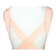 Yaheeda Women's Cross Halter Long Dress Asymmetrical Barelegged Sleeveless Irregular Package Hip N2