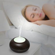 Showpin Essential Oil Diffuser, 300ml Ultrasonic Aroma Humidifier with 14 Color Shades, Wood Grain, Cool Mist... N2