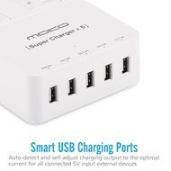 MoKo 8-Outlet 1250W Power Strip Surge Protector, with 5-Port USB Smart Charger 4.6ft Power Cord, for iPhone 7...