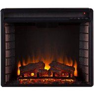 Kentshire Convertible Electric Fireplace Espresso with Faux Slate, Brown N2