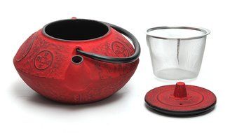 Guro Cast Iron Sigma Teapot 27 Ounce Tea Set (Black) N13