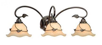 Vaxcel VL38843OL Vine 3 Light Vanity Light, Oil Shale Finish by Vaxcel