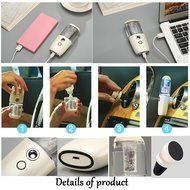 USB Ultrasonic Humidifier，Hopesooky Portable 40ml Cool Mist Aroma Essential Oil Diffuser for Car, Office and Home N4