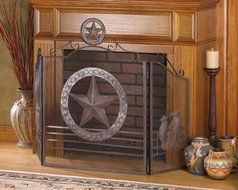 LONE STAR FIREPLACE SCREEN