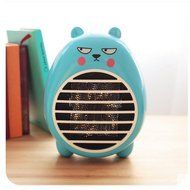 Safety Energy-saving Heater Mini Office Desktop Electric Fan Heater (blue)