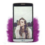 Spritech(TM) Bling Phone Case For LG G3 mini,3D Handmade Purple Crystal Silver Flower Pendant Accessary Design... N32