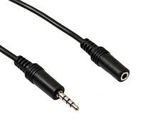 Whizzotech W9006 6FT 4-Position 3.5mm Black Stereo TRRS Cell Phone Microphone Earphone Headset Extension Cable...