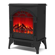 Apollo Electric Fireplace Free Standing Portable Space Heater Stove N3
