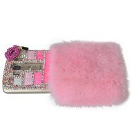 Spritech(TM) Bling Phone Case For LG G3 mini,3D Handmade Purple Crystal Silver Flower Pendant Accessary Design... N42