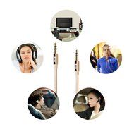 Nicer&reg; 6.6 Ft Premium Nylon Audio Cable / Aux Cord ,3.5mm Auxiliary Aux Cable for Car Stereo, Apple iphone, ipad... N6
