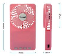 Topwell Ultra-thin Rechargeable Hand-Held Mini Fan with Li-ion 18650 Rechargeable Battery - Black N3