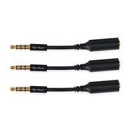 3x 3.5mm Male to 3.5mm Female Extension Cable Headset Audio Jack Extender Adapter for Battery Charger Case, iPhone...